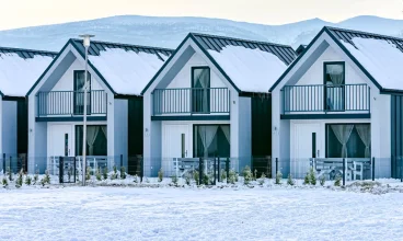 Z Resortu widać grzbiet Karkonoszy