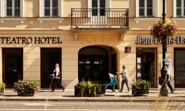 To hotel w dawnej kamienicy Dorfnerów, odbudowanej po wojnie