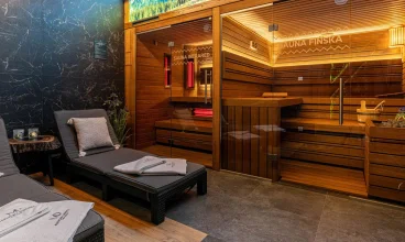 Oraz strefa saun z leżankami do wypoczynku