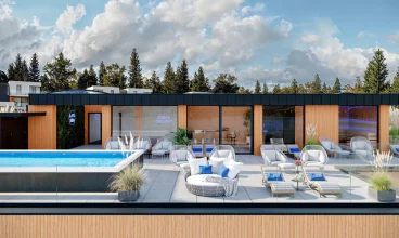 Goście mają do dyspozycji wewnętrzną i zewnętrzną strefę wellness