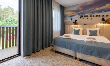 Większość pokoi ma balkon