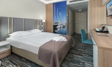 Hotel oferuje gościom komfortowe, przytulne i klimatyzowane pokoje