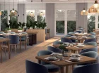 Hotelowa restauracja jest dla komfortu gości klimatyzowana