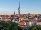 Panorama dzielnicy Žižkov, w której mieści się hotel