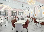 W hotelu Mercure Tokaj Center znajduje się elegancka sala śniadaniowa