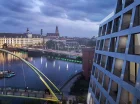 Apartamentowiec jest położony w artystycznej dzielnicy Nadodrze