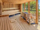 Sauna fińska w osobnym budynku z widokiem na jezioro