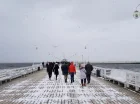 Sopockie molo jest doskonałym miejscem do spacerów także zimą