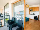 Każdy apartament ma umeblowany balkon