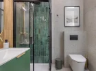 Każdy apartament ma nowoczesną łazienkę